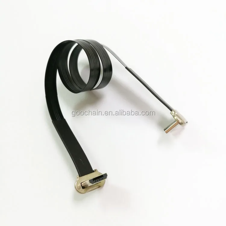 50CM FFC USB FPC Micro USB FPV Flat Slim Thin Ribbon FPC Cable Micro USB 90 deg up to Micro USB 90 Angle for sync and Charging Black 