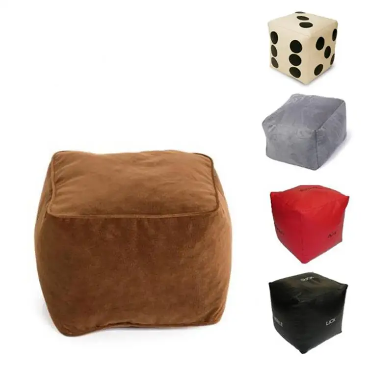 Faux Leather Bean Bag Cube Footstool Beanbag Pouffe Seat Foot Stool 
