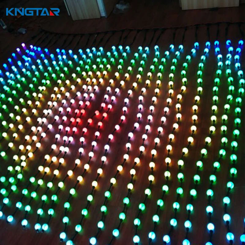 Pixel Led Sphere 50mm RGB LED Pixel Ball 360 Degree Programmable Plastic Point Lights ...