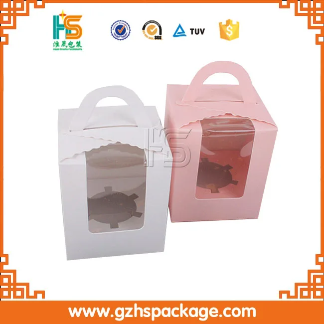 Еда на вынос упаковка складной бумаги кекс окно