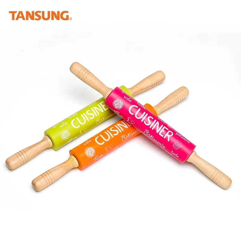 Формы для выпечки инструменты пирог пиццы силиконовая Скалка с деревянной ручкой