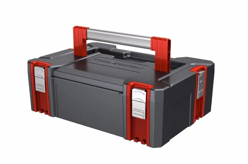 VERTAK Mechanic Modular ABS Plastic Toolbox with Small Middle and Large Stackable Tool Box