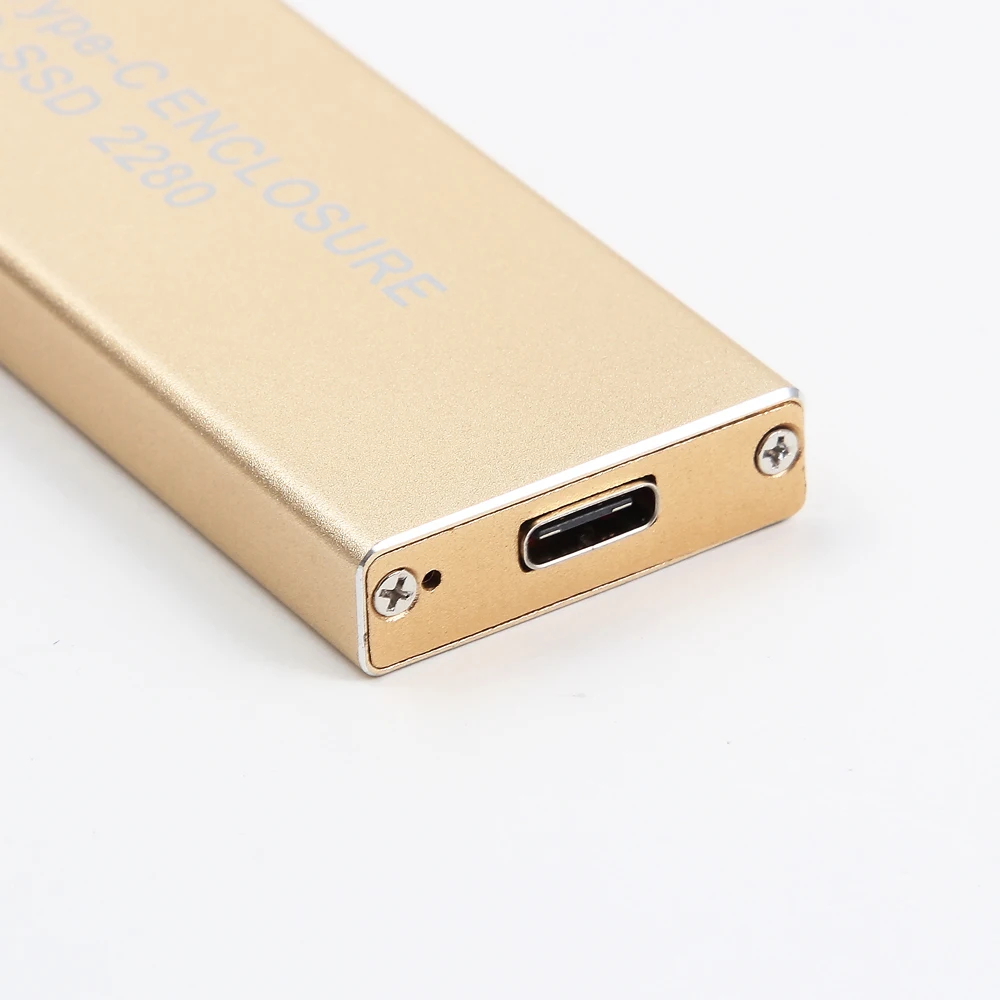 Прямые продажи с фабрики M.2 NGFF к USB3.1 Type-C Мобильный алюминиевый жесткий диск Box