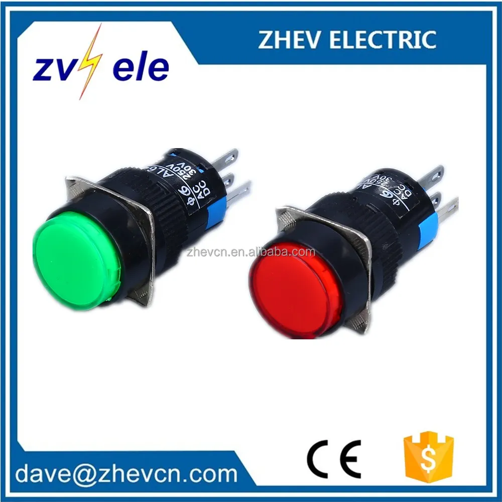 Aexit DC 24V Control Electrical Green Pilot Light 5Pins 16mm Aexit DC 24V Control Electrical Green Pilot Light 5Pins 16mm