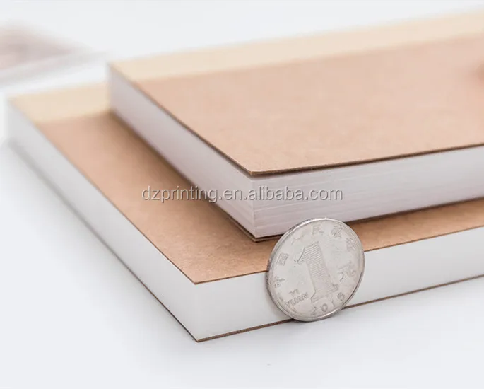 Paper Notebook Manufacturer A4 A5 A6 Kraft Lay Flat Book With Blank White Pages