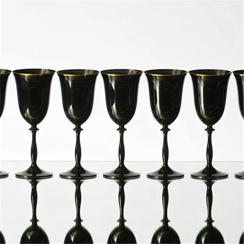 Wine Glass w/Black Stem – Sweet Scentsations LLC