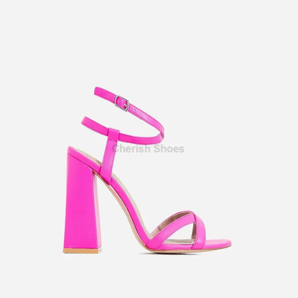 ladies bright pink sandals