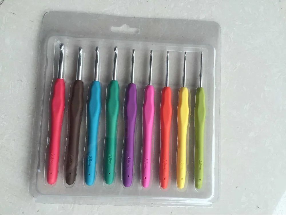 High Quality Aluminum Crochet Hook Set For Knitting Crochet Needle 9