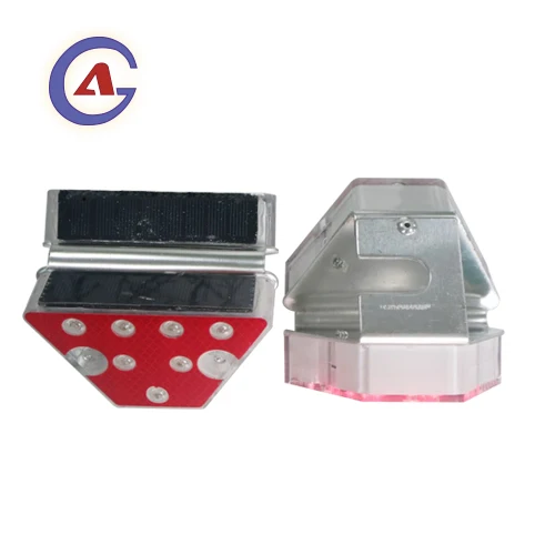 
Светодиодный пластиковый двухсторонний треугольный рефлектор-бабочка на солнечной батарее с янтарным объективом 