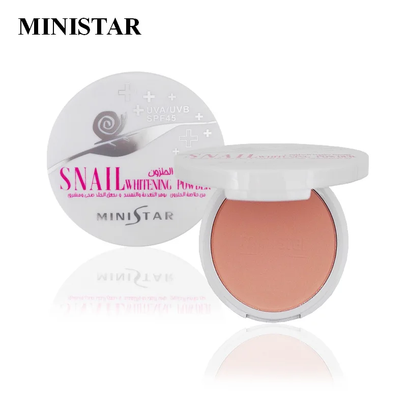 MINISTAR Beauty Cosmetics Makeup Concealer Whitening Brightening Snail Face Foundation Powder