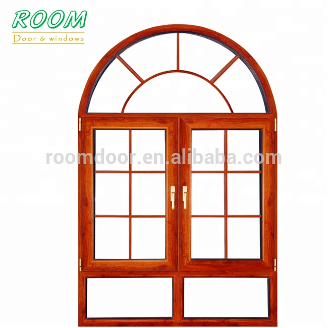 Simple Modern Round Wood Window Grill Designs in Kerala