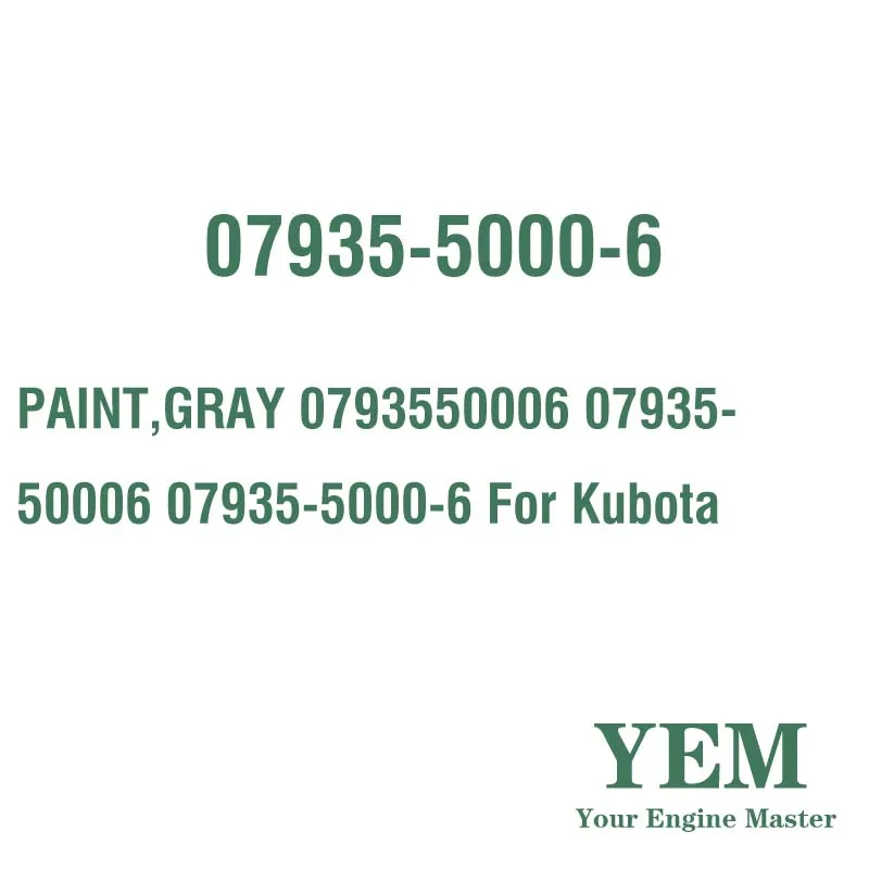 PAINT GRAY 0793550006 07935-50006 07935-5000-6 for Kubota