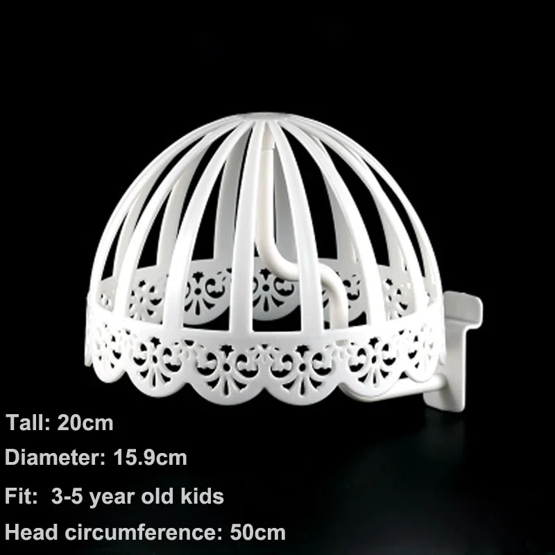 Plastic Baby Hat Cap Storage Display Holder Hair Wigs Rack Shelf Stand Baby Child Kid Mannequin Head Model Dome White