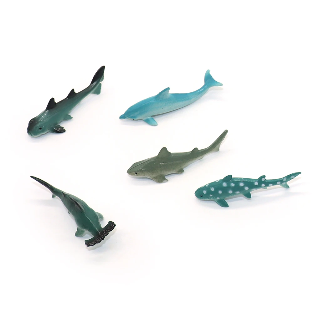 2" plastic figures Sea & Ocean Creatures New-Ray Miniature Fish Toys 18pcs 