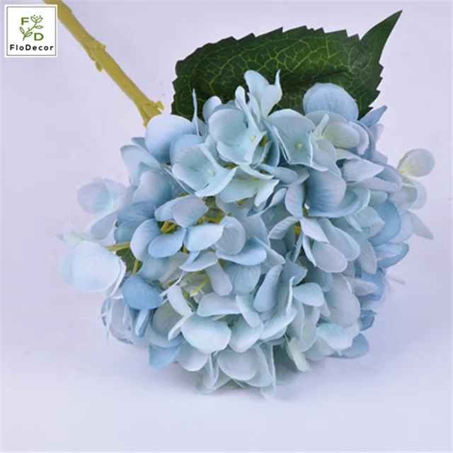 Großhandel künstliche Seide rosa weiß Hortensie Blumen stiele