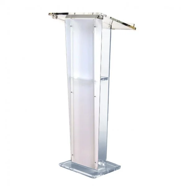 Modern Lecterns Pulpits Acrylic Podium Stand With Wide Reading Surface ...