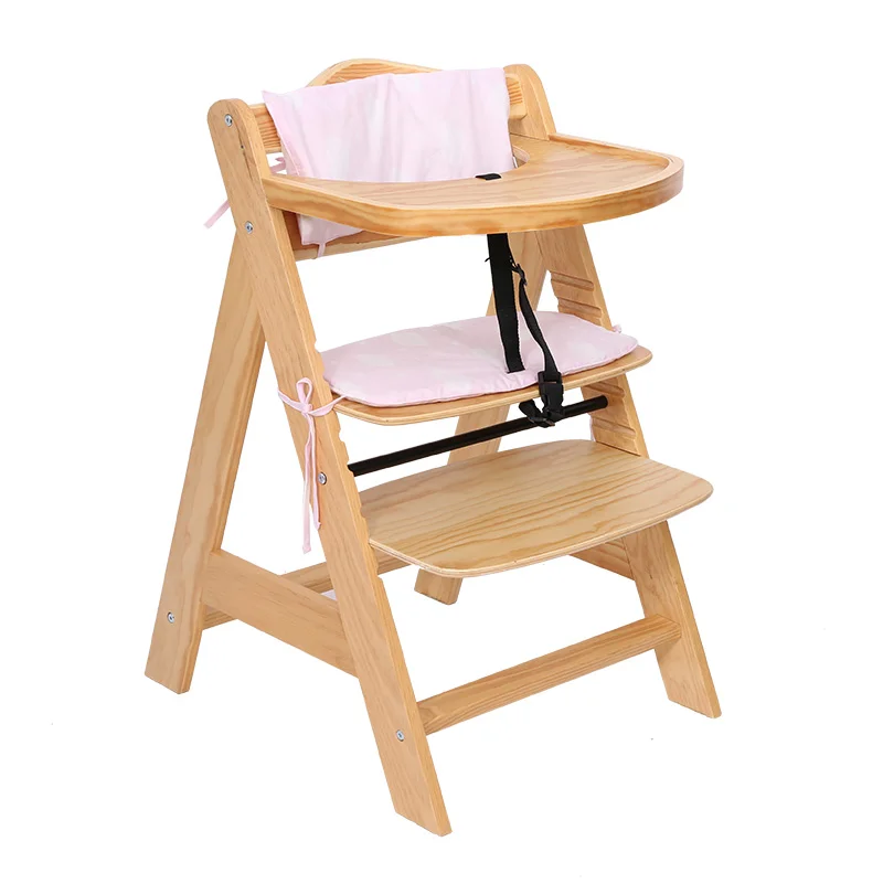 infant wooden feeding chair with tray