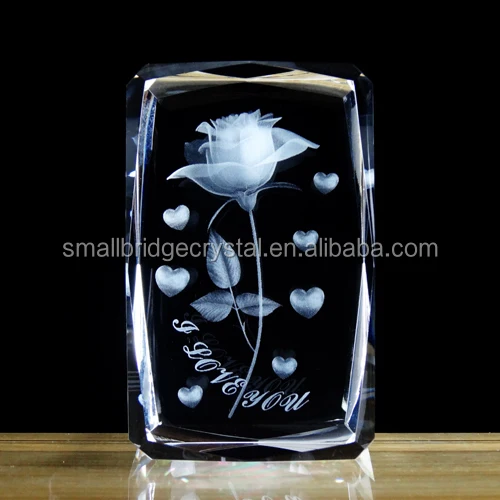 Wholesale Different Stype Products 3D Laser Etched Crystal Cube