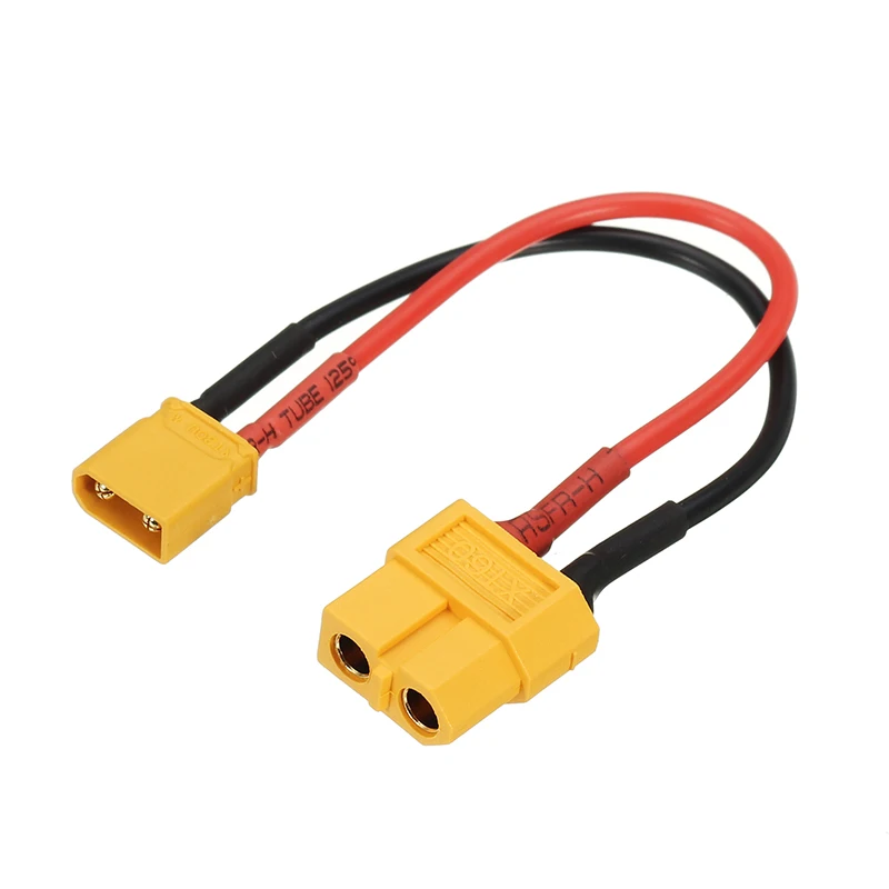 Be In Your Mind 2X Câbles d'extension XT60 vers XT30 XT60 Mâle vers XT30 Femelle/XT60 Femelle vers XT30 Mâle Adaptateur de Connecteur RC pour Batterie Au Lithium Micro FPV Drone (14AWG Longueur