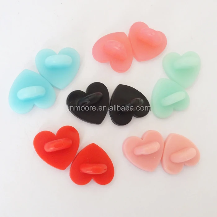 Mixed Color Heart Shape Rubber Backs for Enamel Lapel Pins Clasp Backings