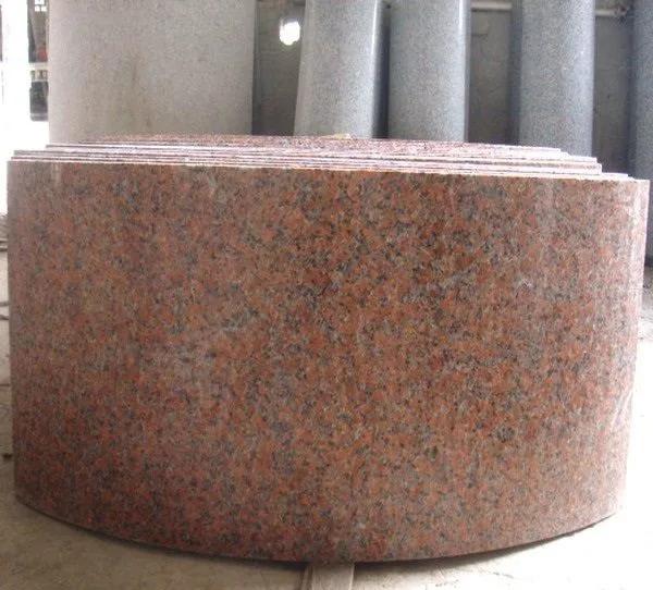 Factory Quality Granite square Pillar Column Round Design in Construction