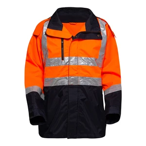Smart Womens Men Reflective Tape and logo Rain Coat with Reflector