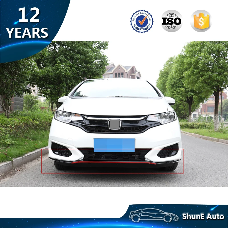 High Quality Pp New Front Lip For Fit 17 18 Body Kit Front Bumper Trim Sport Style Auto Accessories Buy Fit Front Lip Fit Body Kit Bumper Lip For Honda Fit 18 Product