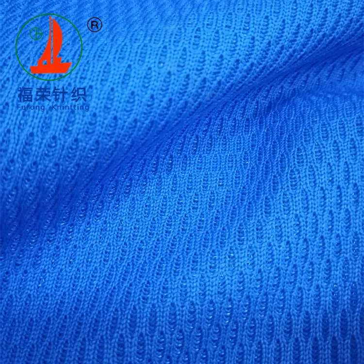 Dry Fit Polyester Knit BirdEye Mesh Oval Hole Fabric for Sportswear