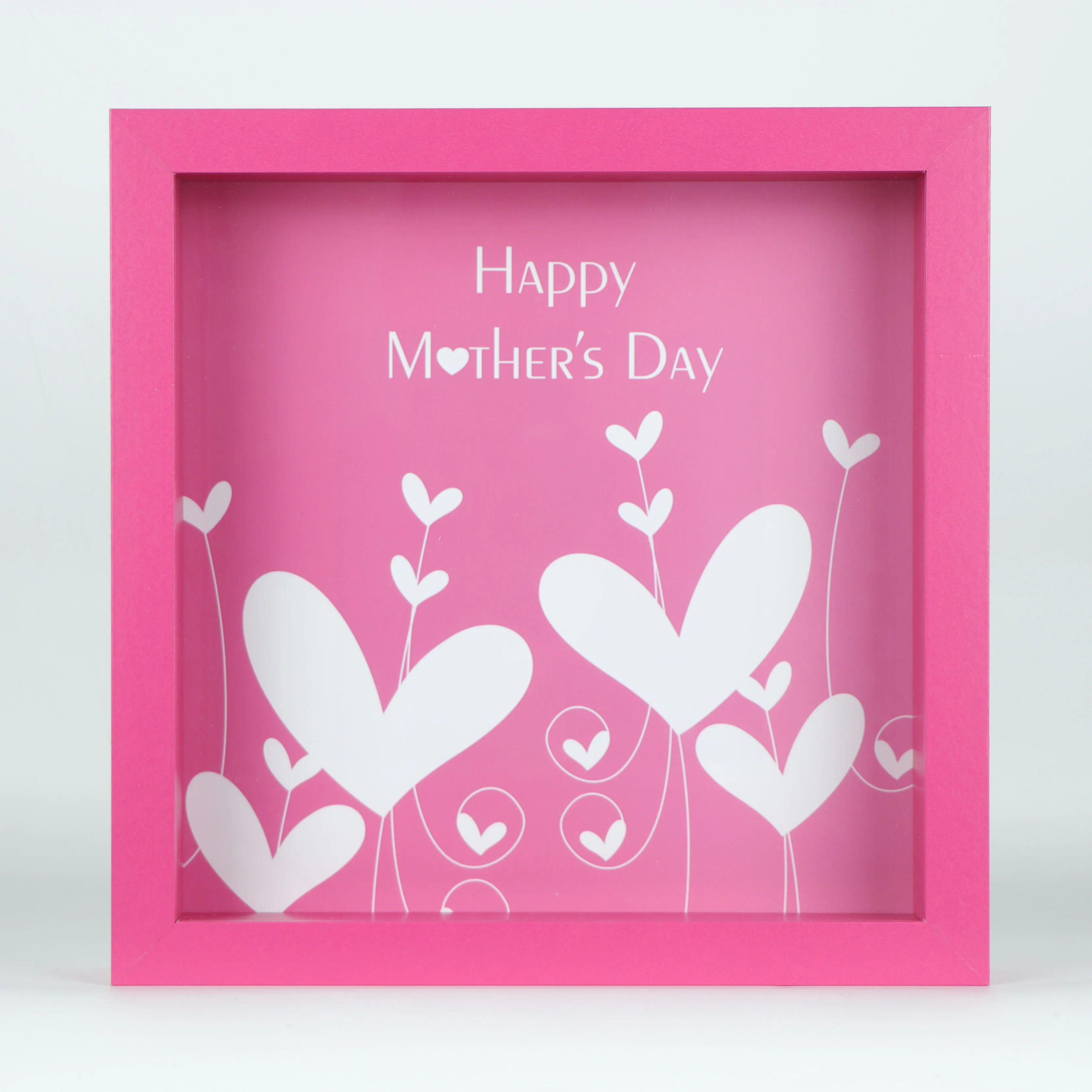 Mother Day Photo Frame, Display 9x9" Photo or 5x5" Photo with Mat, White, Black, Rose Red, Blue Purple, Wood Grain