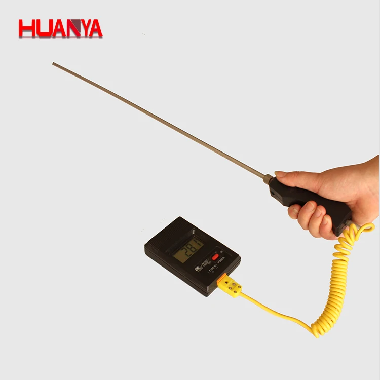 50~500°C Handheld Contact Temperature Sensor K Type Roller Surface Thermocouple 