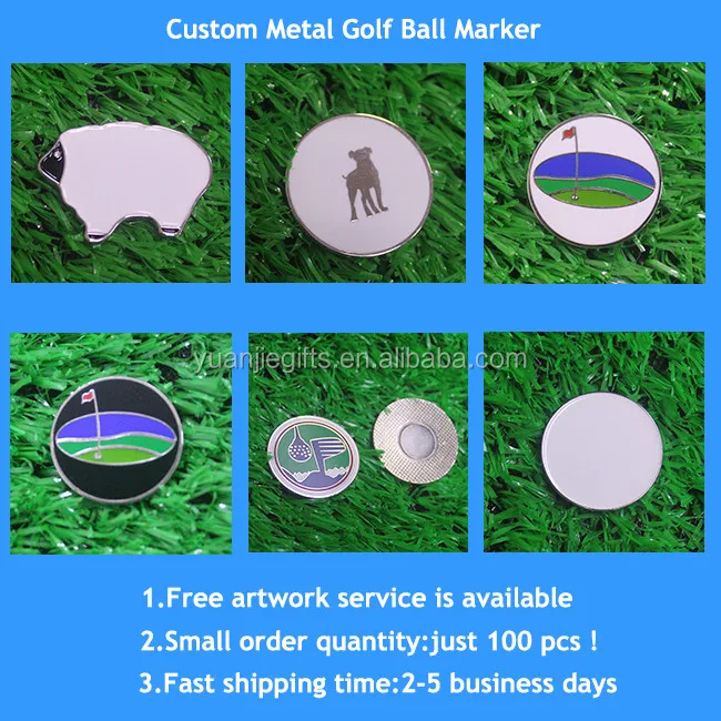 Personalized Golf Ball Markers Single Side Custom Logo Golf Ball Mark details