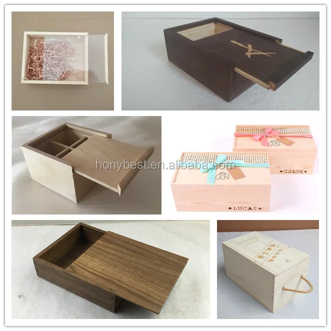 Caja De Memoria De Bebé Llano Cajas De Regalo De Madera Con Tapa Deslizante  Para Presentación De Recuerdo Largo Envío Decorativo Tarjetas De Juguete Caja  De Almacenamiento - Compre Caja De Memoria