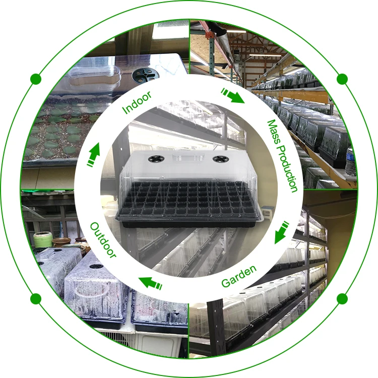 Horticulture Germination Seedling Seed Starter Tray With Humidity Dome