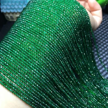 Wholesale Natural 2mm Faceted Cut Bead Emerald Crystal Gemstone Beads