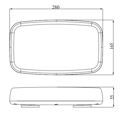 Светодиодная мини-световая балка 24 Вт, желтая аварийная световая балка