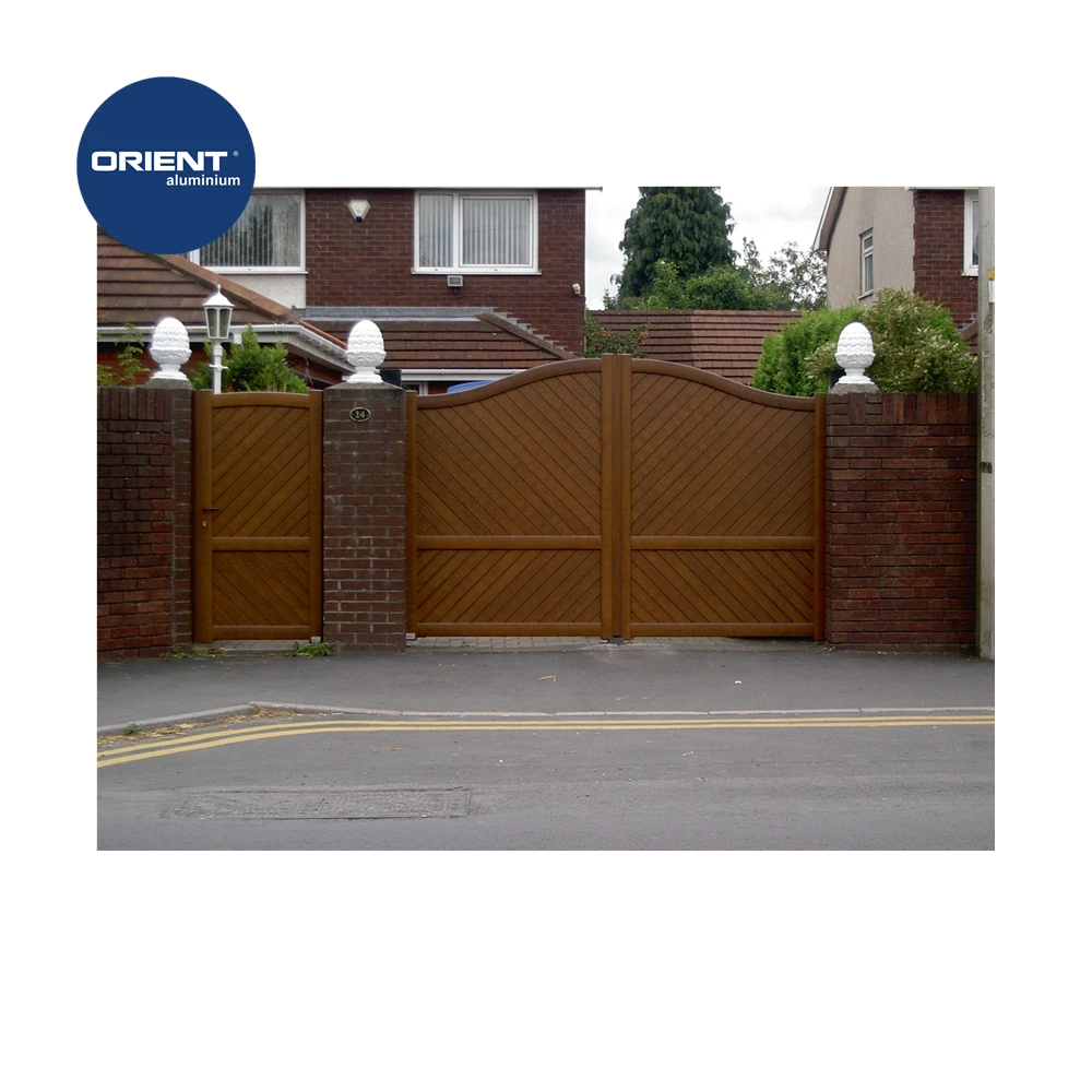 Main Gate Designs Aluminium Standard Size of Main Gate Cow and Gate Milk Powder Swing Gates Withelectric Motor
