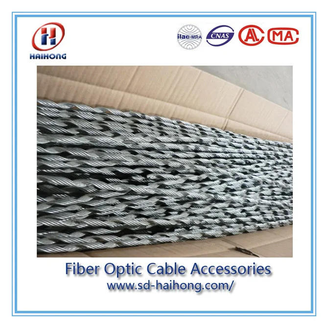 Предварительно парень сцепление мертвых - конец винтовой напряжение зажим для ADSS / OPGW волоконный кабель