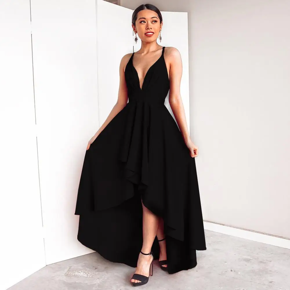 Wish Top Selling Womens Formal Slip Dresses Sleeveless Long Evening Wine  Red Dresses