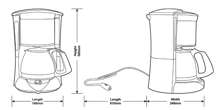 Deluxe Auto Drip Coffee Machine 