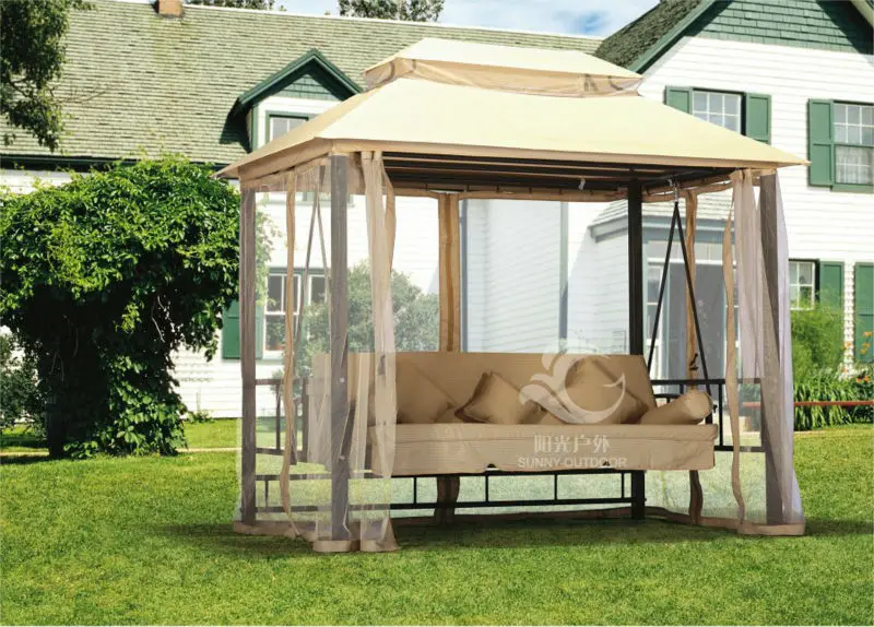 Outdoor Furniture Canopy Adjustable Swing Chair Bed with Mosquito Nets