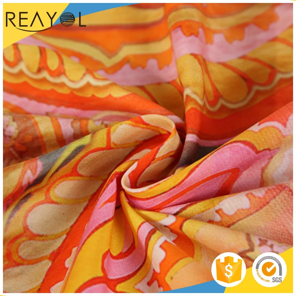 Высокое качество печатных района бали ткани 100 вискоза ткань