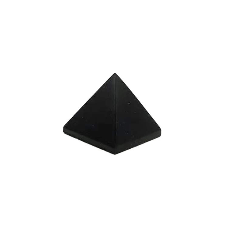 2018 new design custom logo etched black pyramid crystal