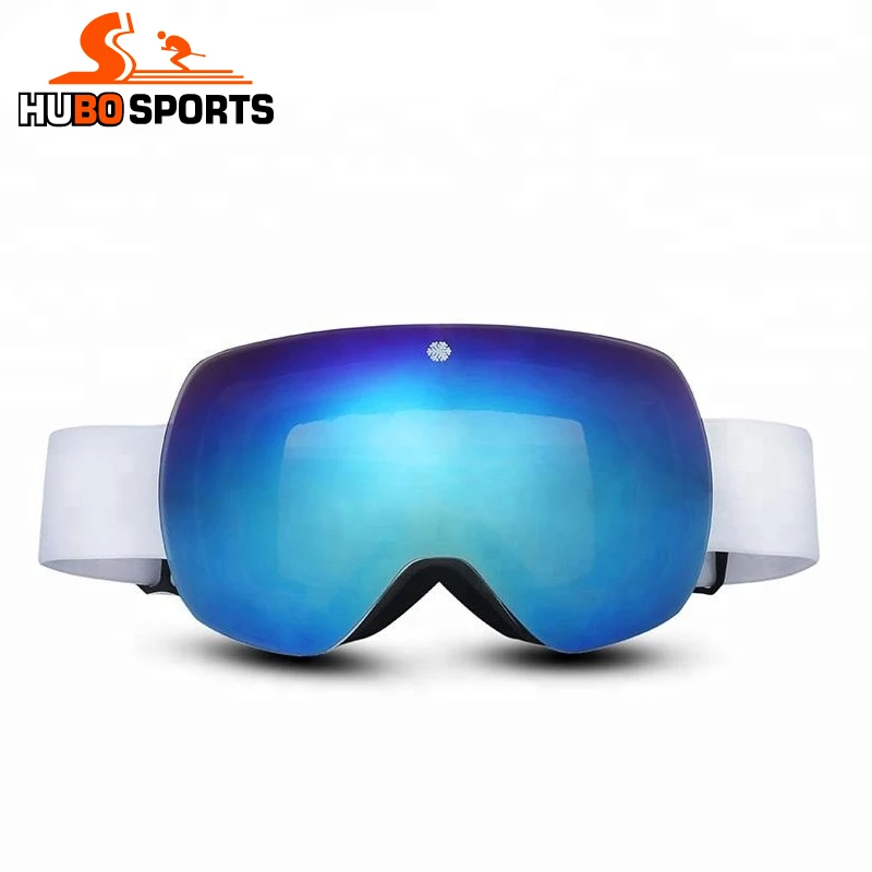 HUBO 166C Hot Sale Custom Logo UV400 Ski Goggles Frameless Ski Glasses Anti Fog Snow Snowboard Goggles Magnetic