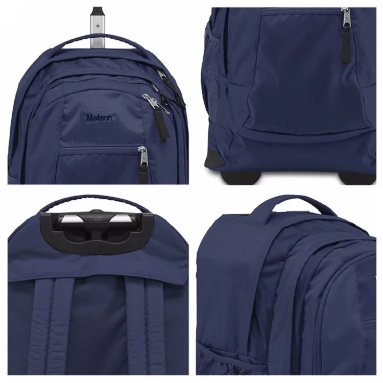 Anti Theft Promotion Wheeled Trolley School Bag Backpack Travel Luggage  Trolley Bags