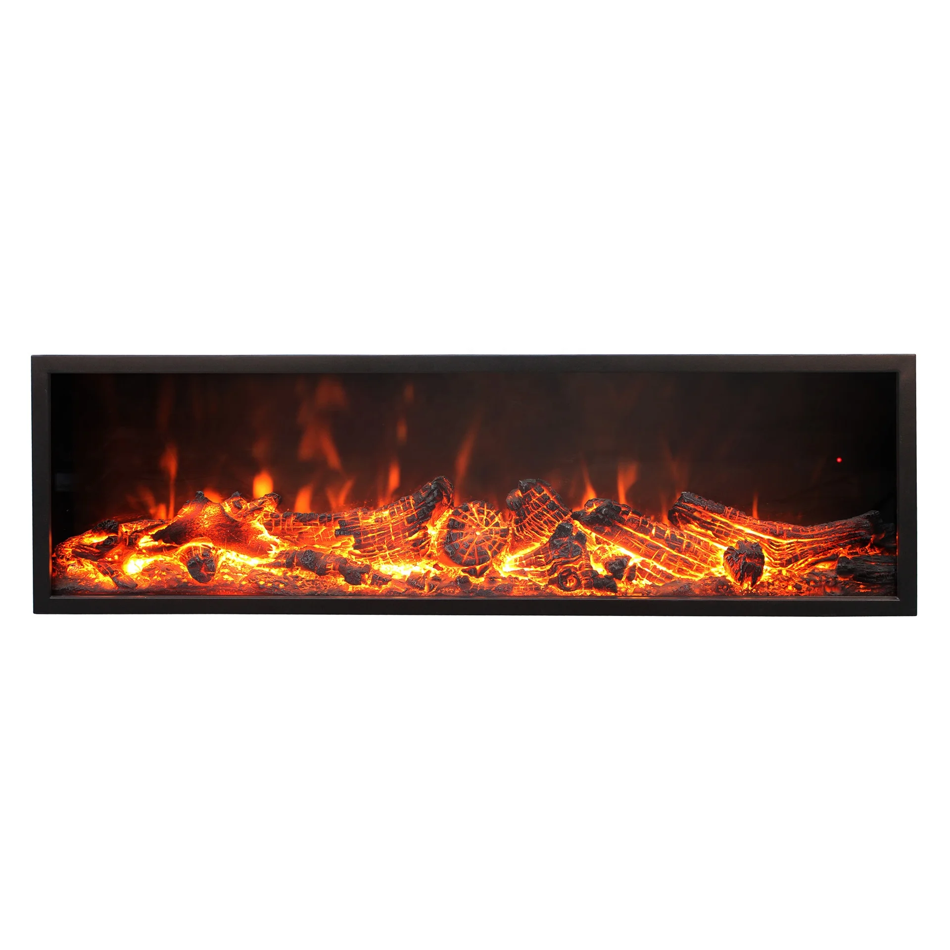TruFlame 2kW Black Curved Glass Screen Wall Mounted Fire Flame Effect Fireplace 