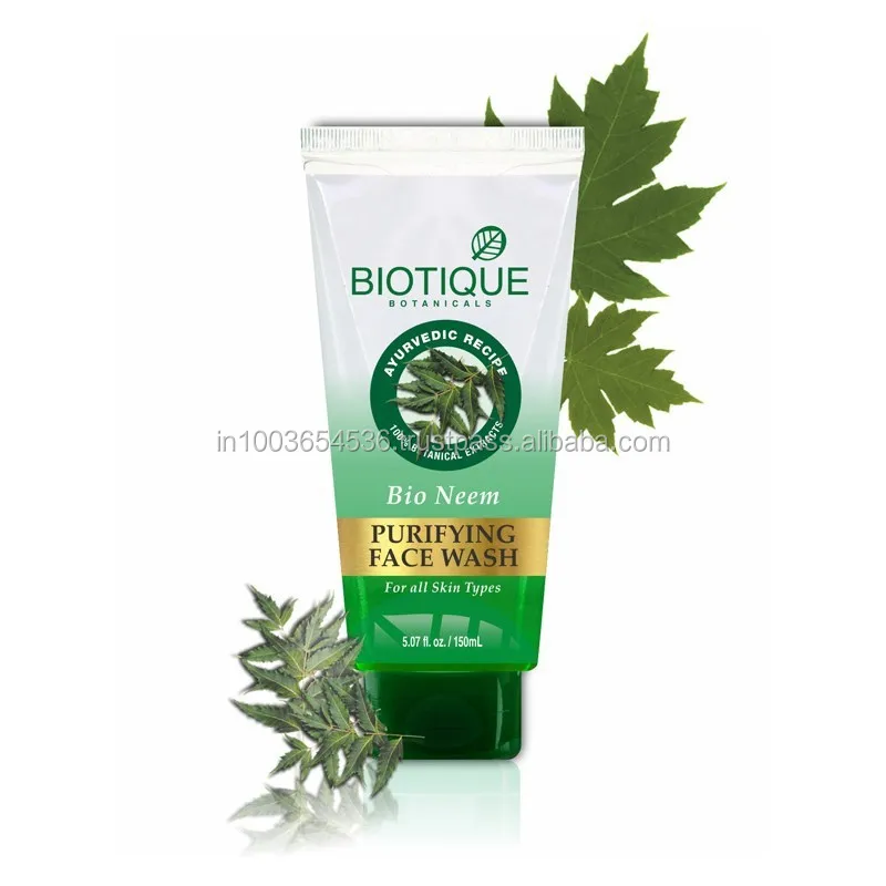 biotique bio neem purifying face wash for oily acne prone skin