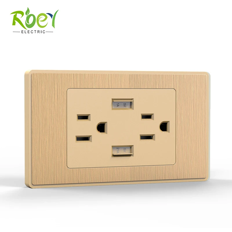 Стандартная электрическая USB-розетка ANSI/настенная розетка USB