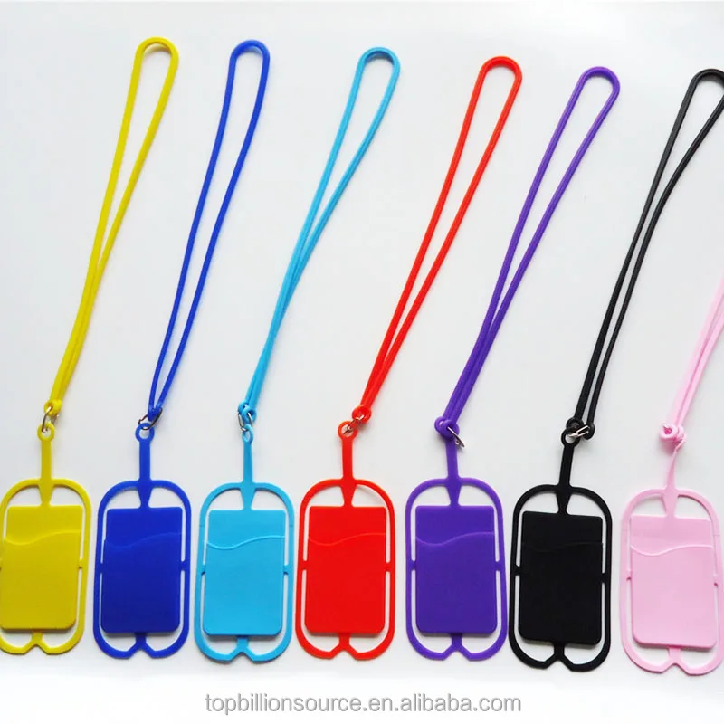 Пользовательский многофункциональный универсальный силиконовый держатель для мобильного телефона lanyard