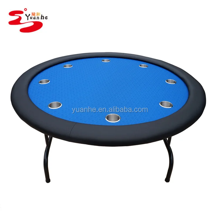 48 Inch Best 8 Player Cheap Round Folding 3 Card Game Poker Tables for Sale Green