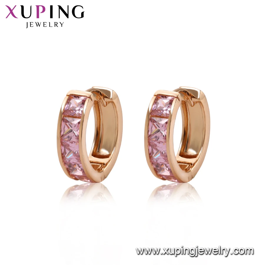 29255 Xuping Jewelry 18k Gold Plated Fashion Huggies Earring For Women ...